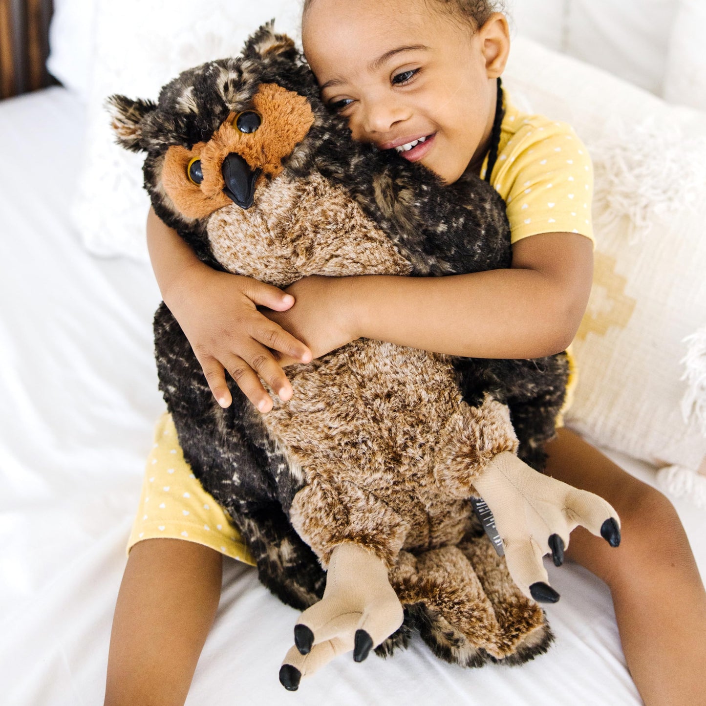 Melissa & Doug Giant Owl - Lifelike Stuffed Animal (17 inches Tall), Brown