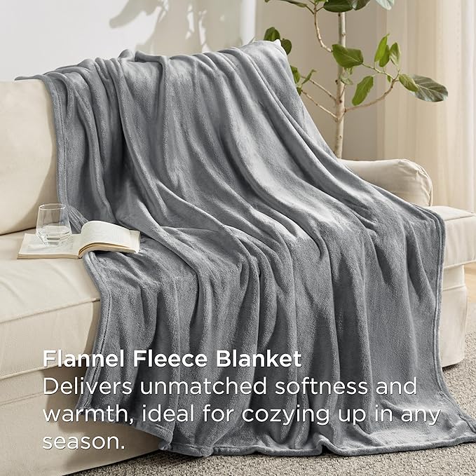 Bedsure Queen Comforter Set Black, 8 Pieces Prewashed Queen Size Bed in a Bag with Soft Fleece Bed Blanket, Down Alternative Bedding Set for All Seasons, Sheets, Pillowcases & Shams