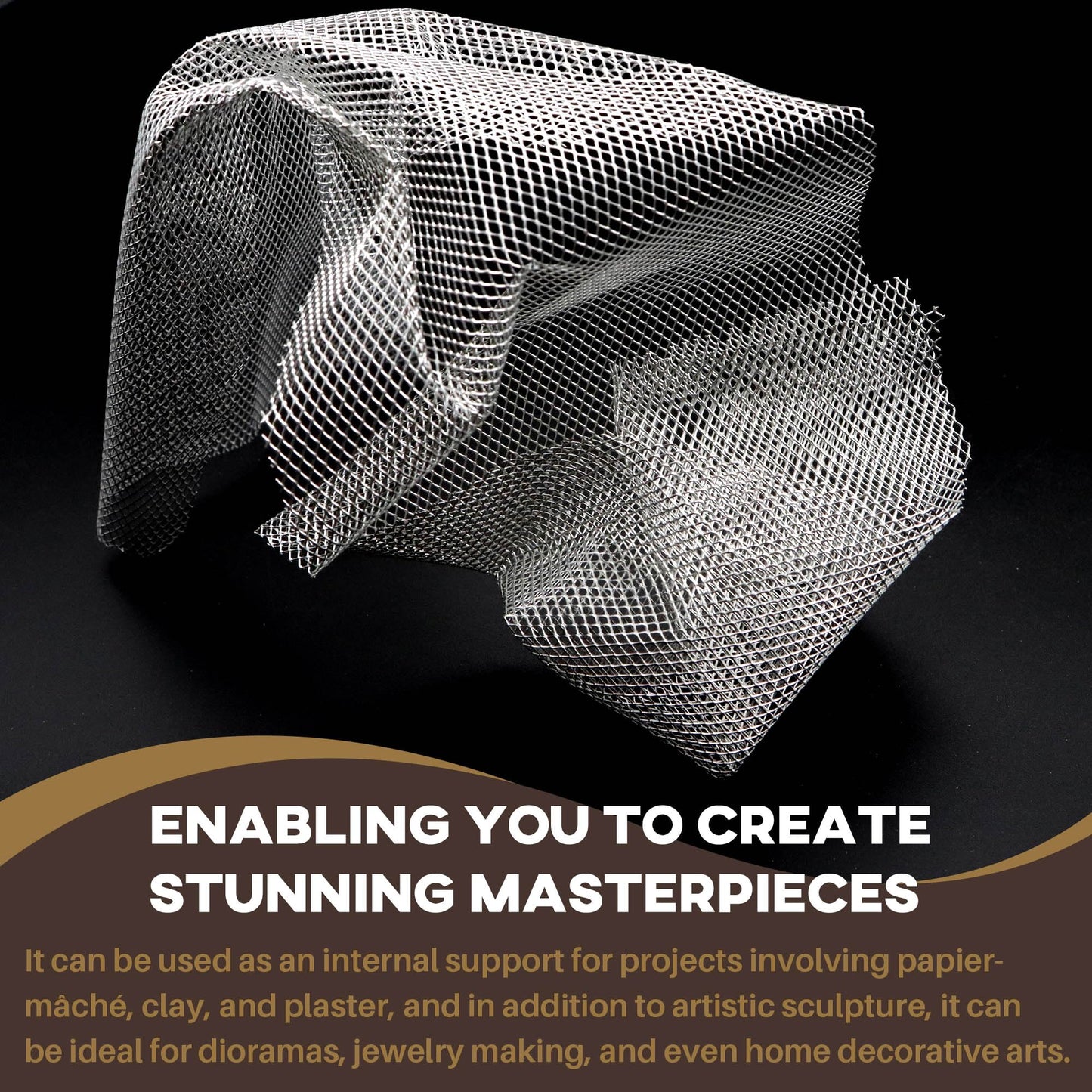 Terixe Aluminum Wire Mesh for Arts and Craft - Sculpting Mesh Roll 15.7 Inch by 16.4 Foot - Ideal for Sculpture Projects - Craft Wire Mesh for Crafts