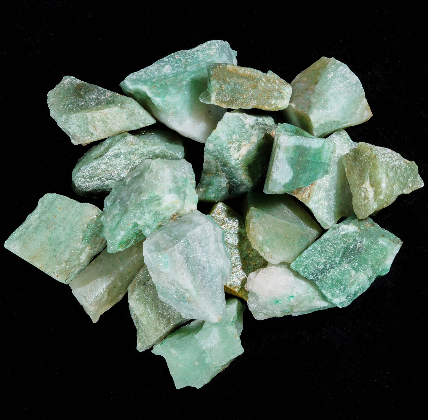 Crocon 1/4 LB Green Jade Rough Bulk Natural Stone Raw Gemstone Tumbling Cabbing Polishing Mining Chakra Balancing Reiki & Crystal Healing Good Luck Home Decor Gifts