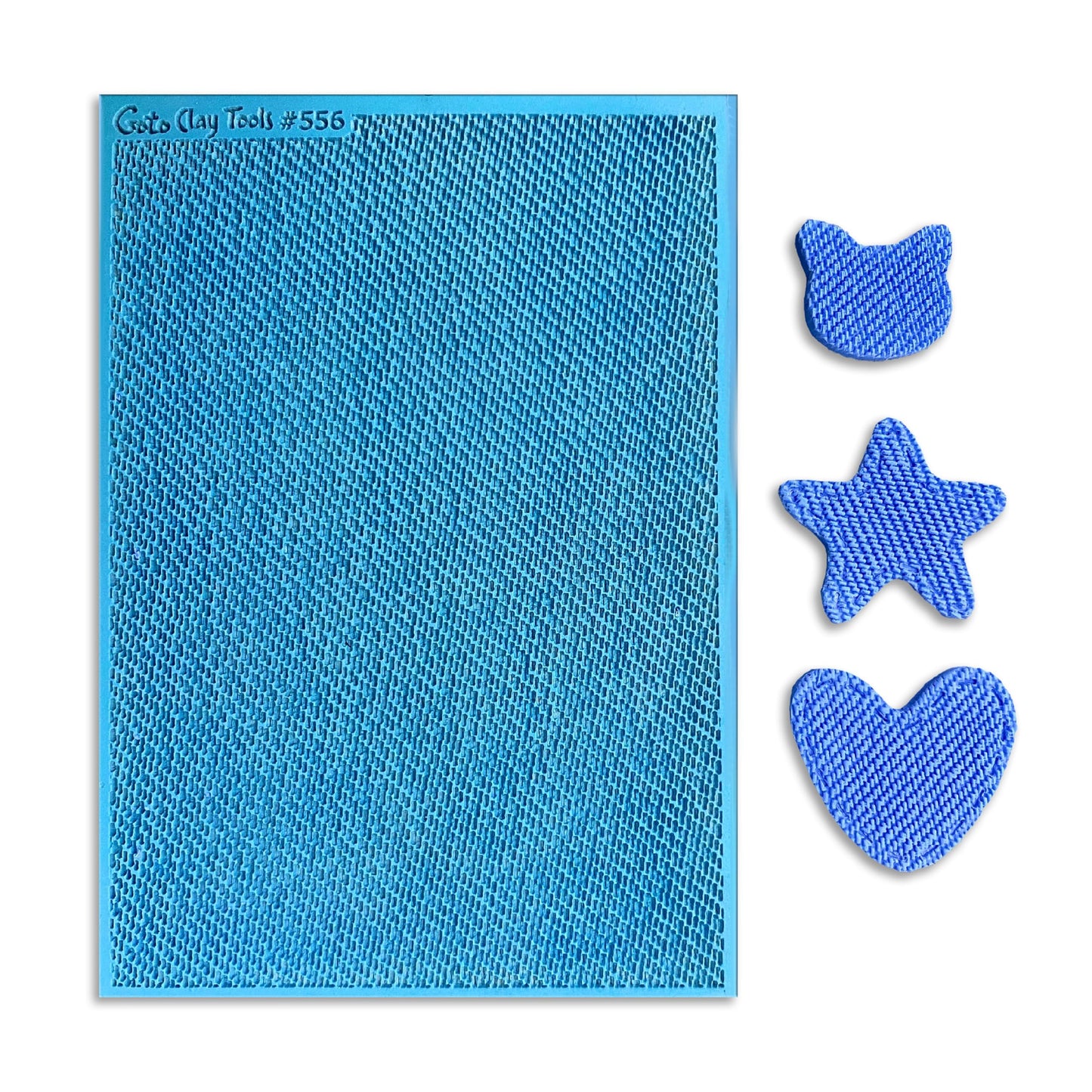 GOTO CLAY TOOLS Jeans Texture Sheets for Polymer Clay, Achieves the Same Texture as a Polymer Clay Roller, Jeans Fabric Texture mat for Polymer Clay – TM-556