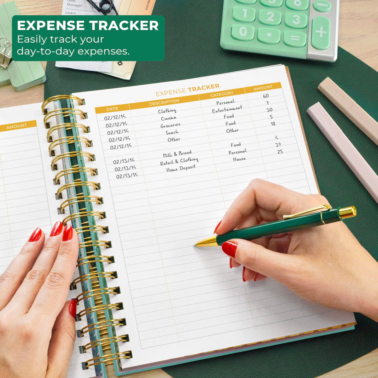 Clever Fox Budget Planner & Monthly Bill Organizer With Pockets. Expense Tracker, Budgeting Journal & Financial Book. Large, 8x9.5" (Turquoise)