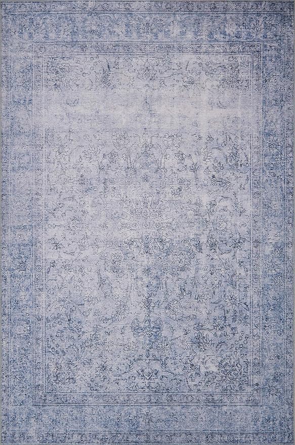 Loloi Loren Collection LQ-09 Slate 7'-6" x 9'-6" Area Rug
