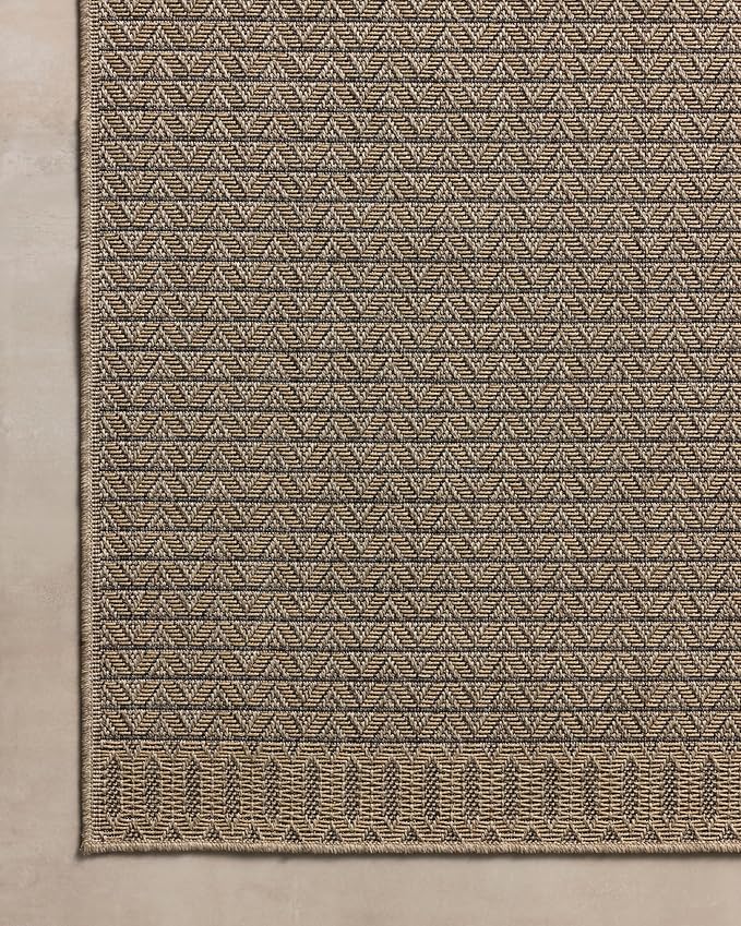 Loloi Chris Loves Julia Providence Collection PRC-05 Natural/Graphite 7'-6" x 10', .12" Pile Height, Indoor/Outdoor Area Rug
