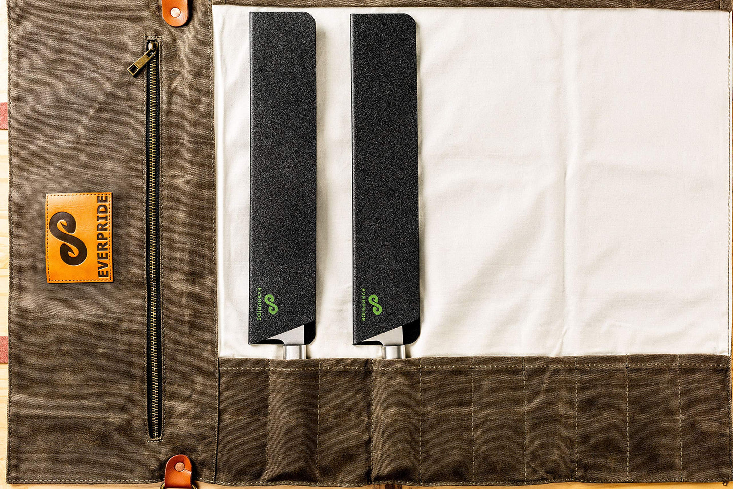 EVERPRIDE 12 Inch Chef Knife Guard Set (2-Piece Set) - Long Knives Blade Edge Cover Sheaths - Durable, BPA-Free, Felt Lined, Sturdy ABS Plastic - Knives Not Included