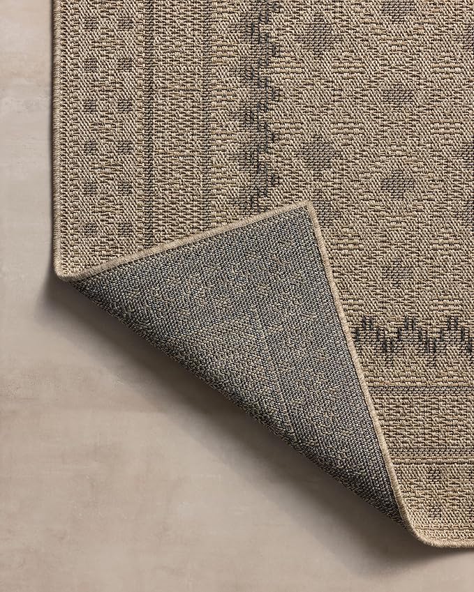 Loloi Chris Loves Julia Providence Collection PRC-06 Charcoal/Dove 8'-6" x 12', .12" Pile Height, Indoor/Outdoor Area Rug