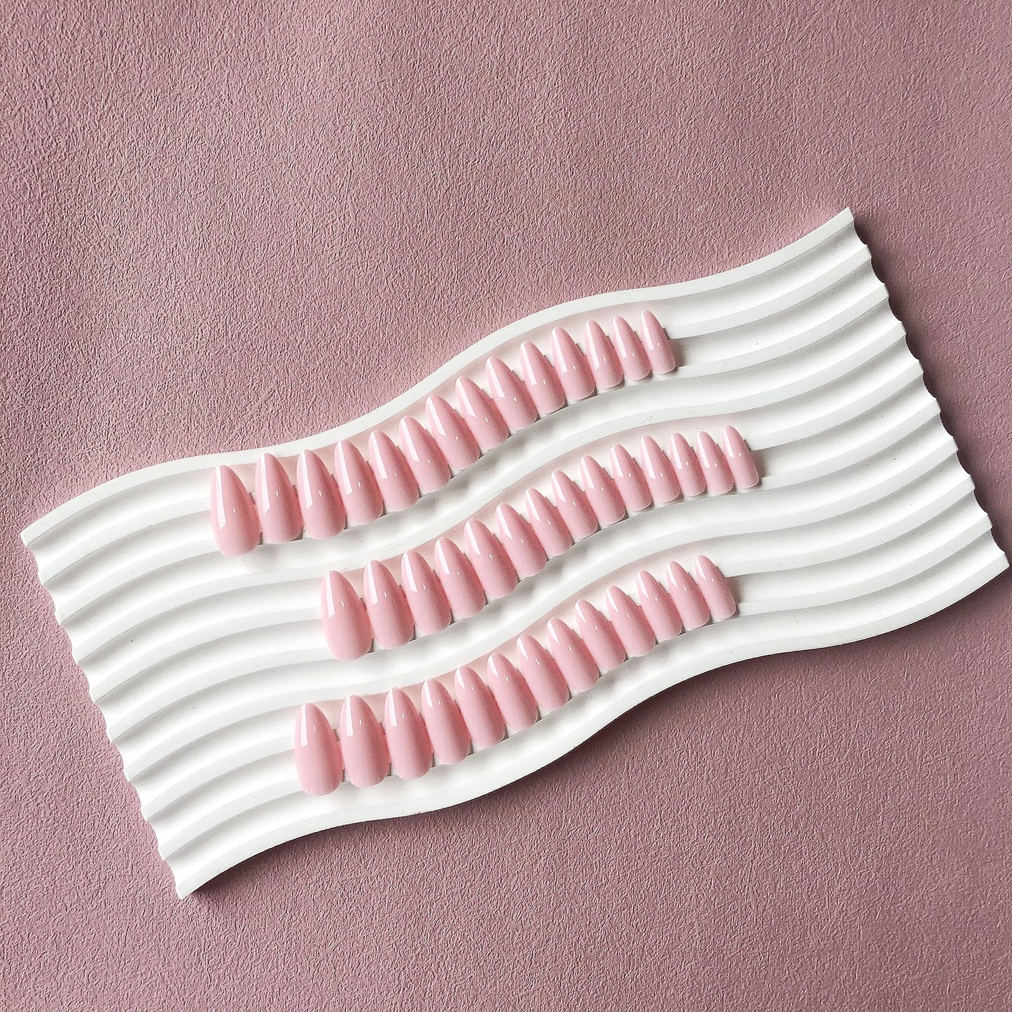 KXAMELIE Light Pink Press on Toes Short Square &Pastel Pink Press on Nails Medium Almond For Beach Party Daily Decoration in 72 PCS