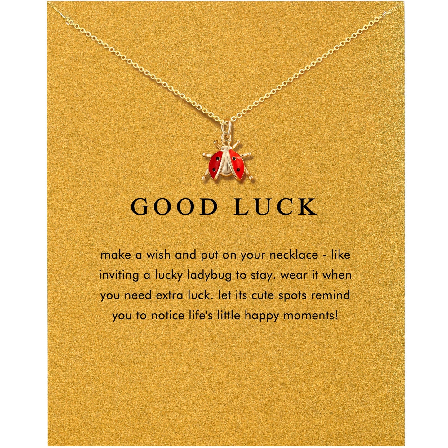 OBSUN Ladybug Necklace Good Luck Gifts Red Ladybugs Gifts for Women Miraculous Ladybug Jewelry(Ladybugs)