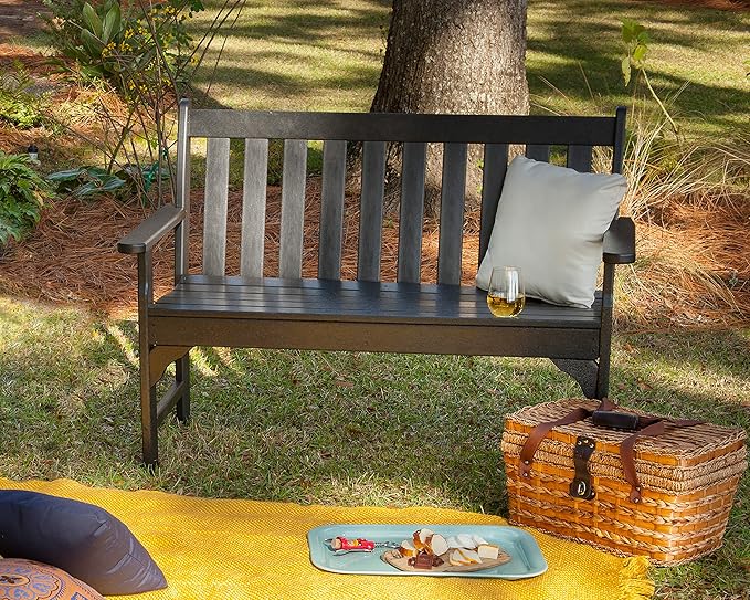 POLYWOOD GNB48TE Vineyard 48" Bench, Teak
