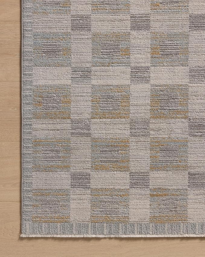 Loloi Amber Lewis Cali Collection CIL-07 Mist/Wheat 5'-3" x 7'-6", .25" Pile Height, Accent Rug