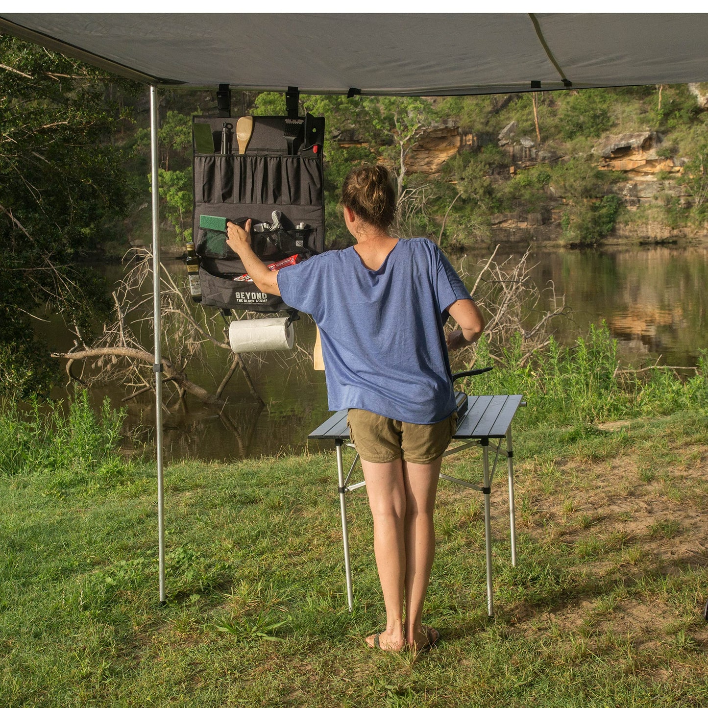 Beyond the Black Stump Camp Kitchen Organizer and Utensil Kit - Set of 14 - Travel Organizer - Grill Accessories - Portable Camping Gear