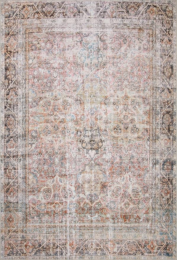 Loloi Adrian Collection ADR-05 Sunset/Charcoal 8'-6" x 11'-6", .19" Thick Area Rug