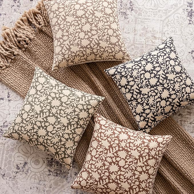 Foindtower Set of 2 Decorative Long Body Lumbar Throw Pillow Covers Accent Farmhouse Cushion Covers Neutral Vintage Pillowcase for Couch Sofa Bedroom Living Room Home Decor14×36 Inch,Black