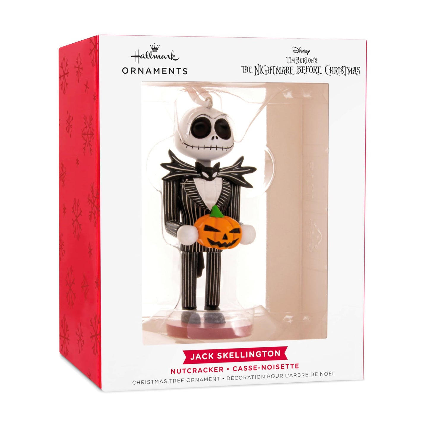 Hallmark Disney Tim Burton's The Nightmare Before Christmas Jack Skellington Nutcracker Christmas Ornament, Gifts for Disney Fans