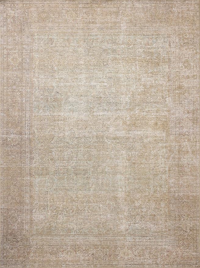 Loloi Amber Lewis Cambria Collection CBR-06 Multi/Natural 2'-6" x 9'-6" Runner Rug Jute, Neutral, Vintage Style, Antique Tone, Living, Bedroom, Dining, Carpet