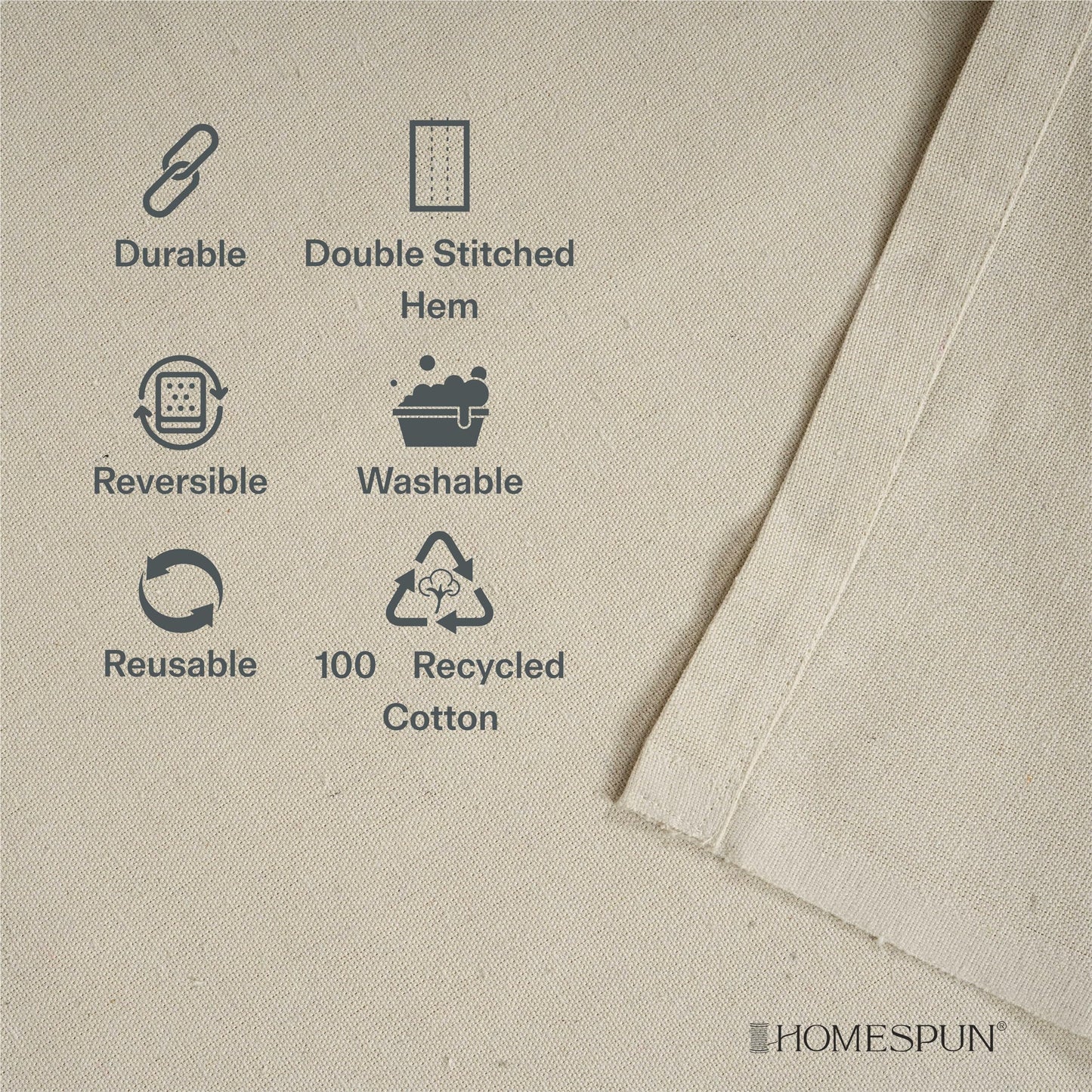 Homespun Canvas Drop Cloth for Painting - (12 x 4 ft, 1 Pack), Resusable Paint Drop Cloth Canvas - Ideal for Carpet Protector, Tent Setup, Paint Tarp, Storage & Dust Cover - Home Renovation must haves