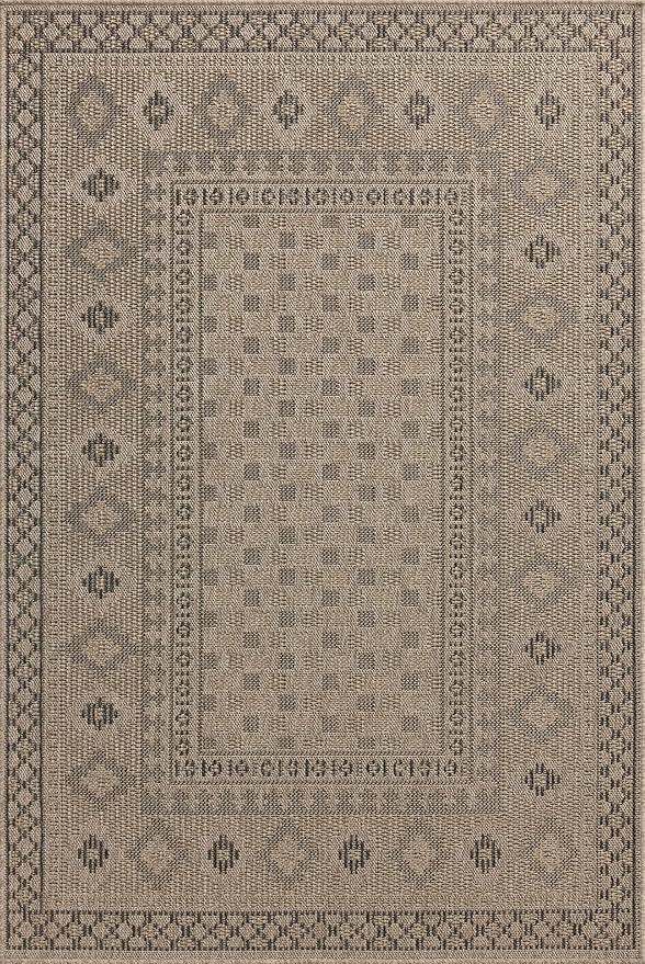 Loloi Chris Loves Julia Providence Collection PRC-07 Dove/Charcoal 2'-3" x 7'-7", .12" Pile Height, Indoor/Outdoor Runner Rug