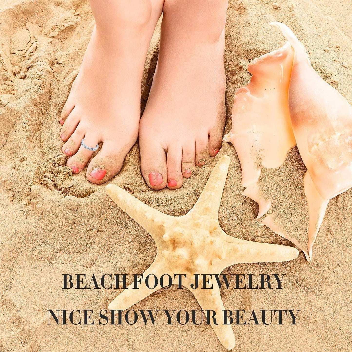 PYALXDN 5 Pcs Silver Plated Toe Rings for Women Adjustable Band Rings Open CZ Toe Ring Set Beach Foot Jewelry，Anti-allergy，Silver