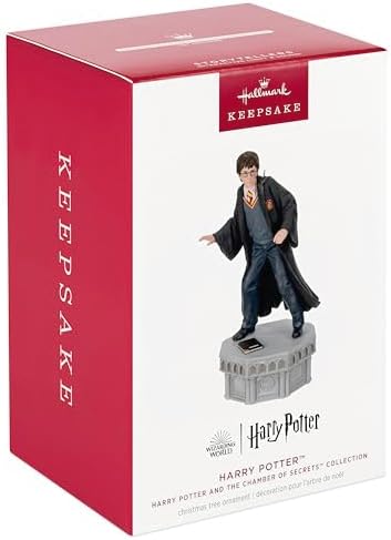 Hallmark Keepsake Christmas Ornament, Harry Potter and The Chamber of Secrets Collection Harry Potter with Light and Sound, Gifts for Harry Potter Fans