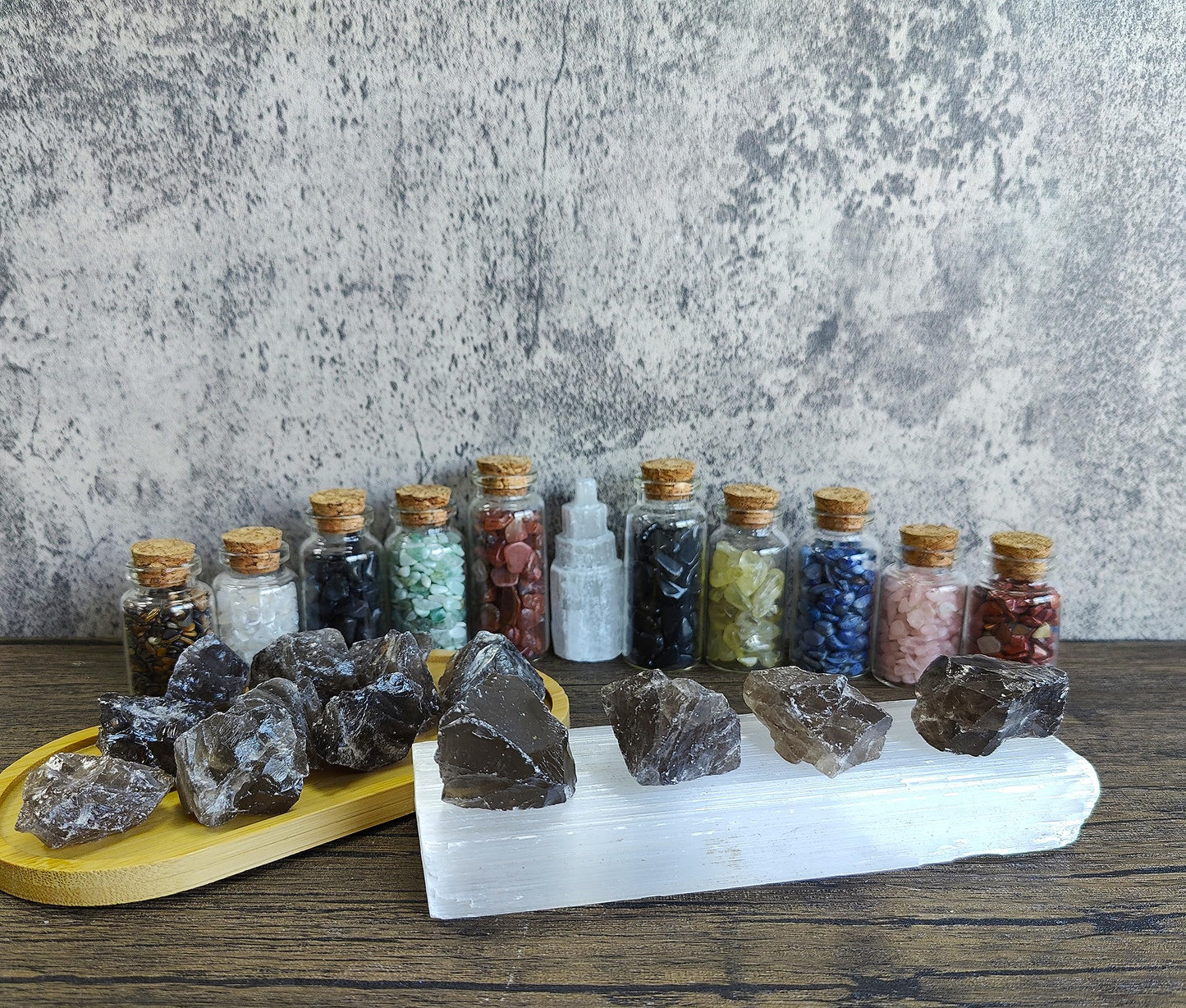 MAIBAOTA Smoky Quartz Crystal Stones 1" Natural Raw Crystals Bulk Rough Gemstones Rocks for Tumbling Polishing Cutting Decorative Stone