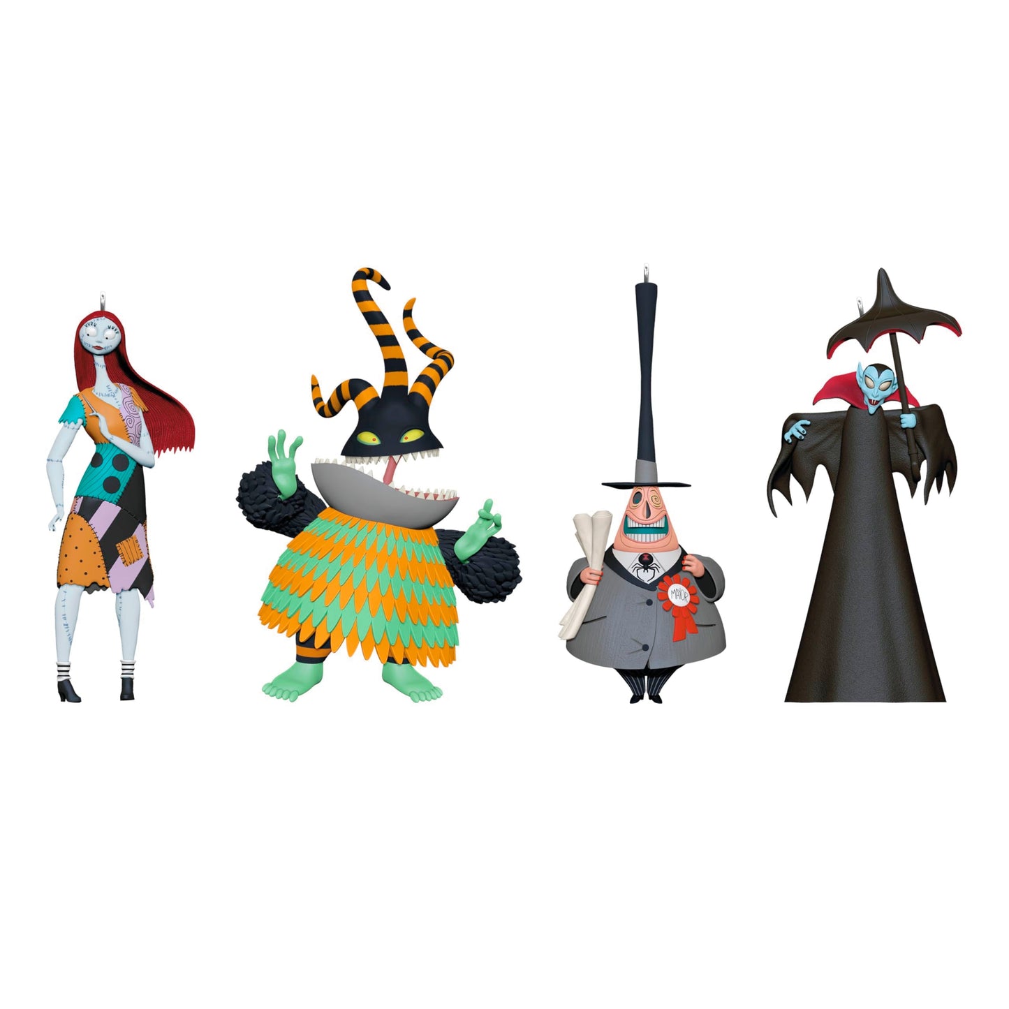 Hallmark Keepsake Halloween Ornaments 2025, Disney Tim Burton's The Nightmare Before Christmas Citizens of Halloween Town, Set of 4, Gifts for The Nightmare Before Christmas Fans