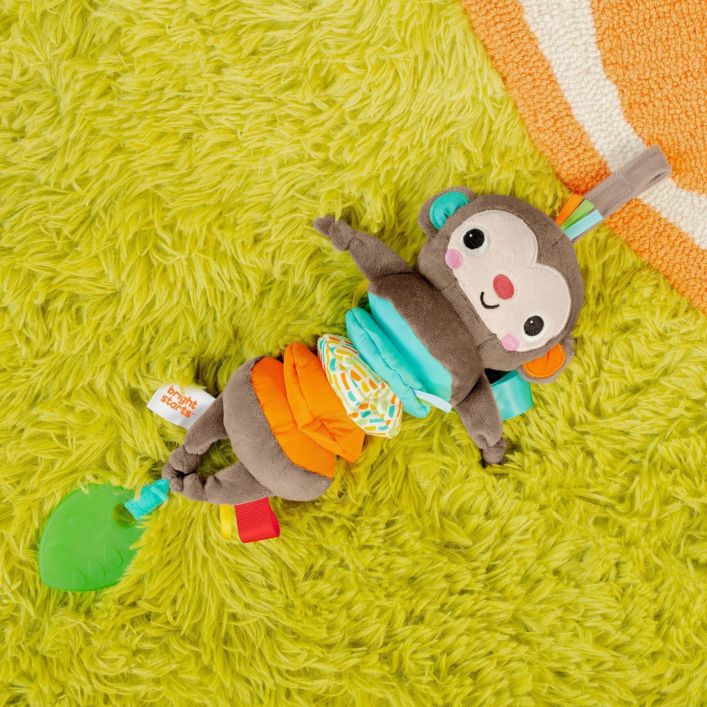 Bright Starts Pull, Play & Boogie Musical Activity Toy for Stroller - Monkey - Unisex, Newborn +