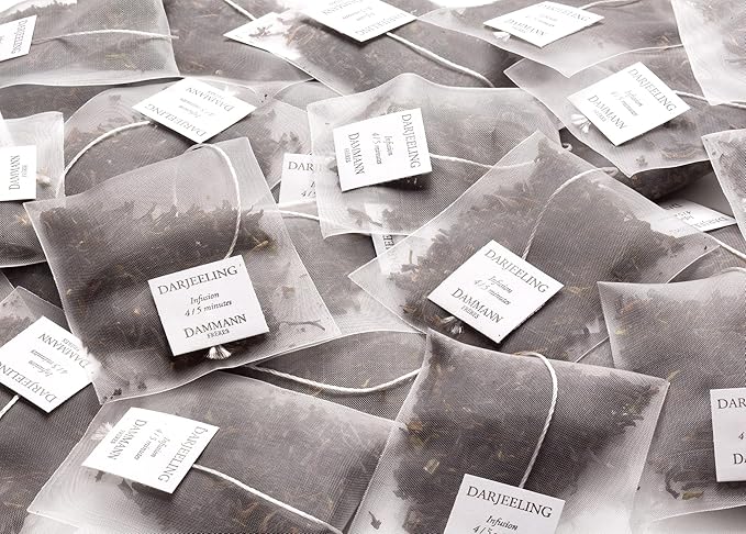 Dammann Freres Sachets, Darjeeling Tea Bags, Premium Gourmet French Black Tea, 50 Count (Single Pack)