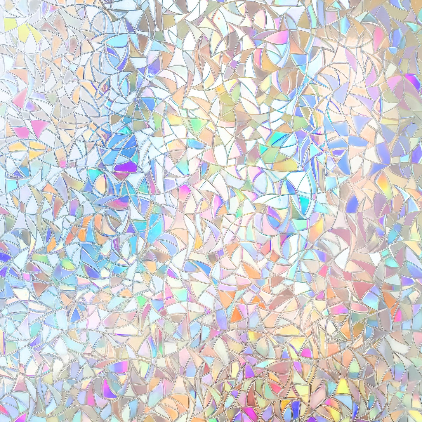 Hilarious Rainbow Privacy Window Film, Stained Vinyl 3D Decorative, Removable Decals, Static Cling Tint Film, Static Window Clings for Glass, Non-Adhesive (17.5'' x 197'')
