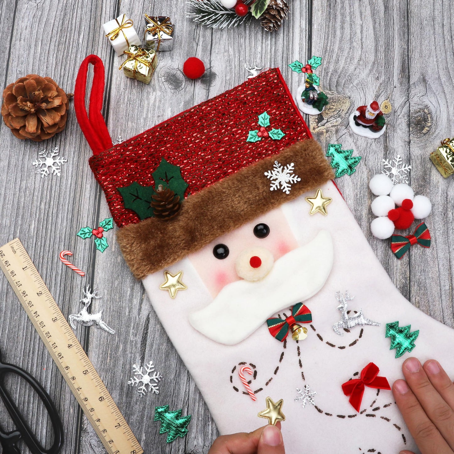 150 Pcs Christmas Decorations Embellishments, Miniature/Mini Ornaments for DIY Crafts Scrapbook(15 Styles)
