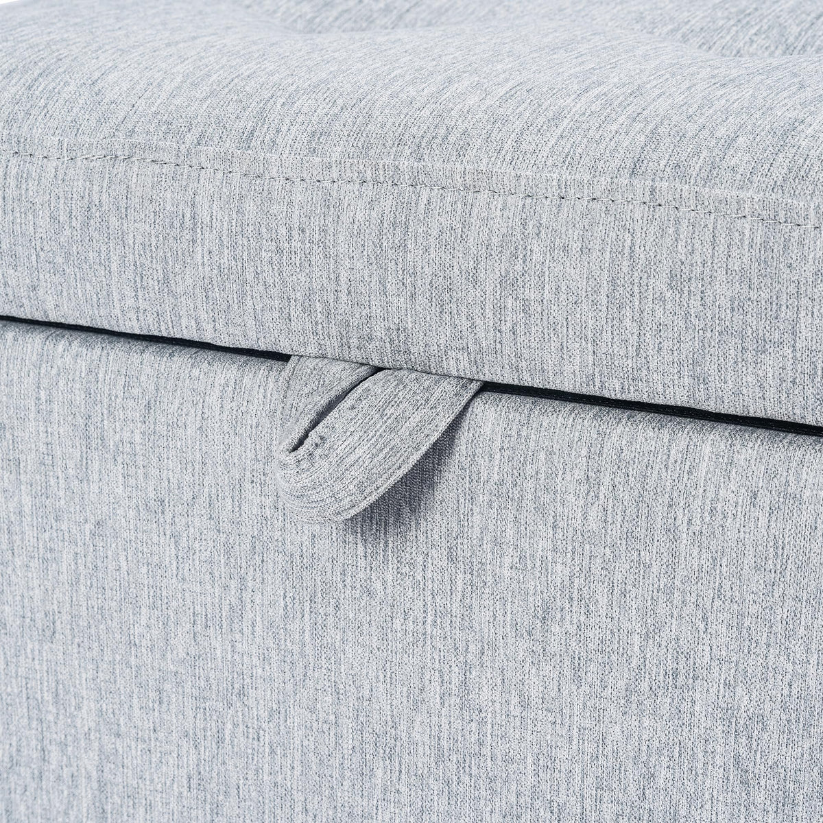 18 inch Linen Storage Ottoman for Living Room & Bedroom