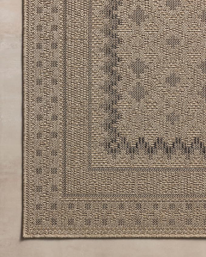 Loloi Chris Loves Julia Providence Collection PRC-06 Charcoal/Dove 7'-6" x 10', .12" Pile Height, Indoor/Outdoor Area Rug