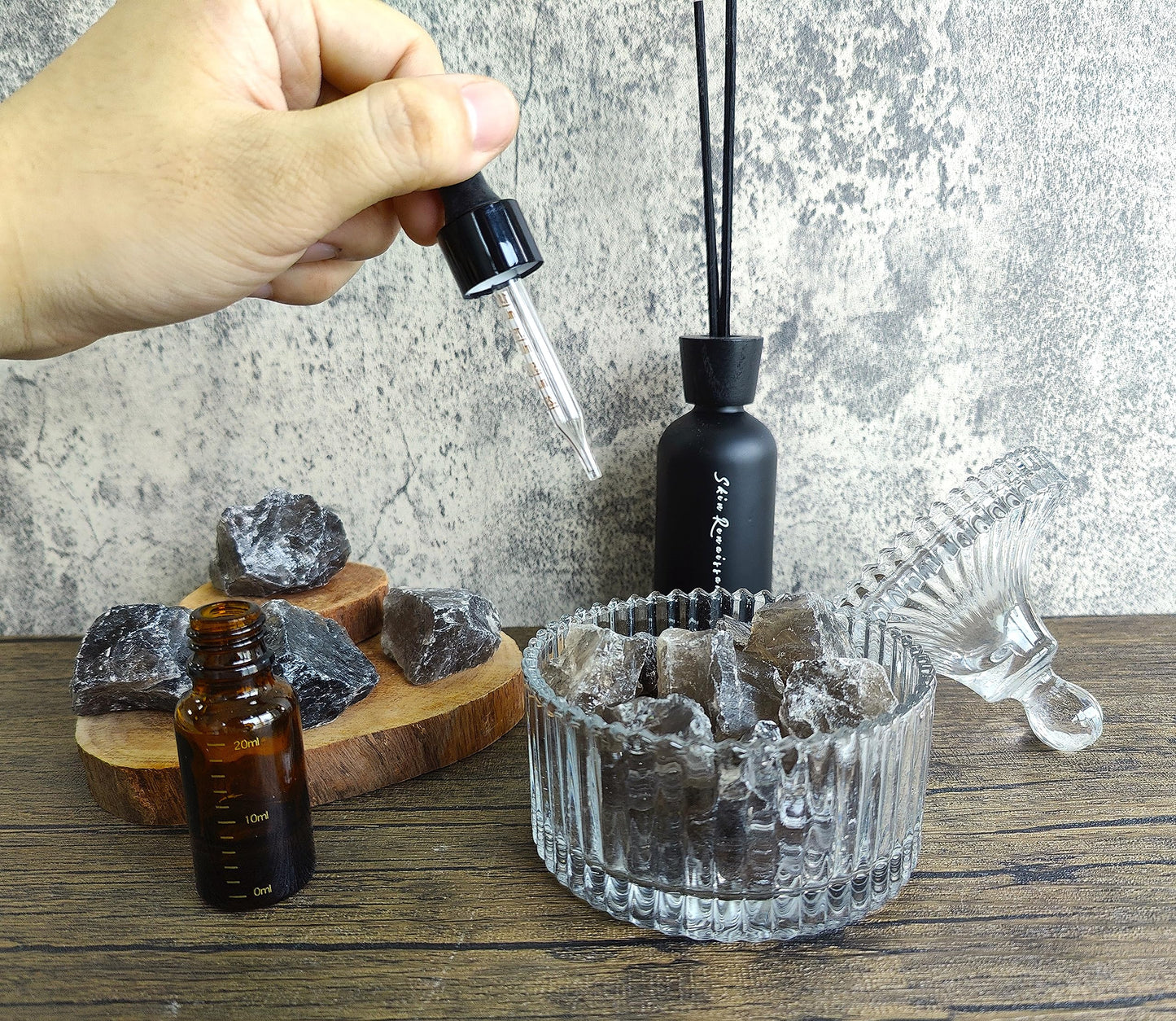 MAIBAOTA Smoky Quartz Crystal Stones 1" Natural Raw Crystals Bulk Rough Gemstones Rocks for Tumbling Polishing Cutting Decorative Stone