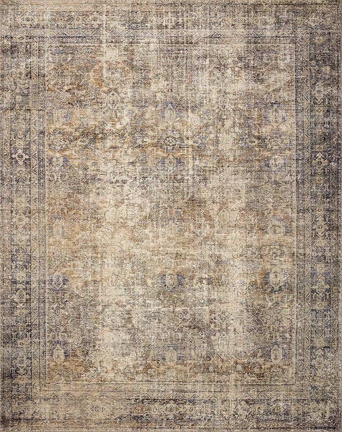 Loloi Amber Lewis Morgan Collection MOG-01 Sunset/Ink 2' x 3'-6" 38" Thick Accent Rug feat. CloudPile, Neutral, Room Décor, Vintage Inspired, Livingroom, Bedroom, Dining Area