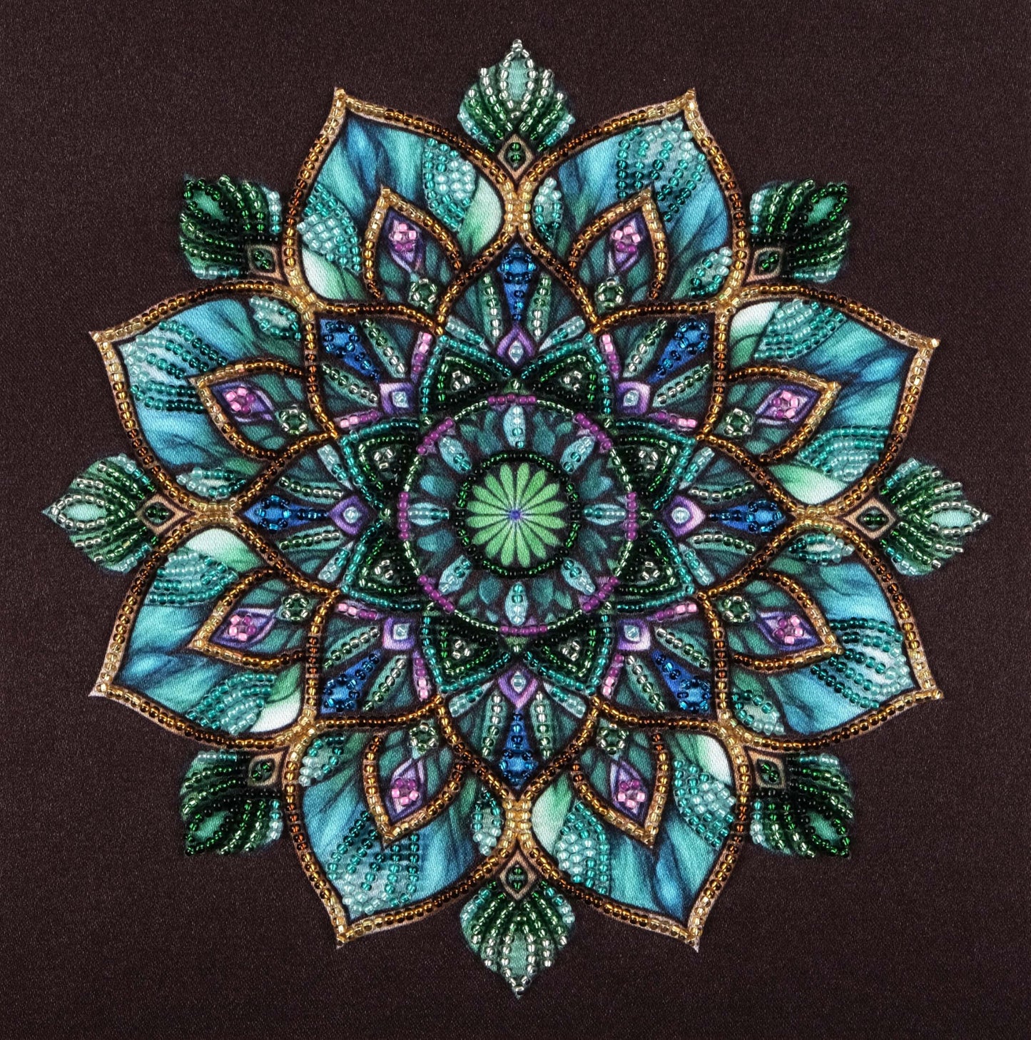 AllAboutEmbroideryUA Bead Embroidery kit Mandala AB-1001 Beaded Cross Stitch kit