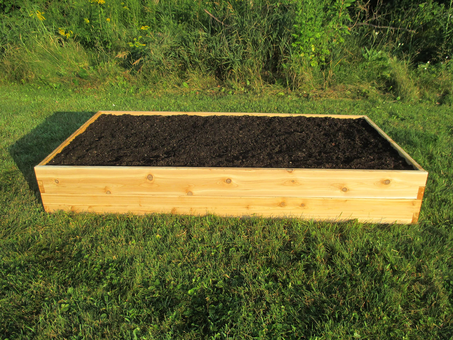 Infinite Cedar Premium Cedar Raised Garden Bed - 3' x 6' x 11" - Handcrafted in Maine from North American Western Red Cedar Wood