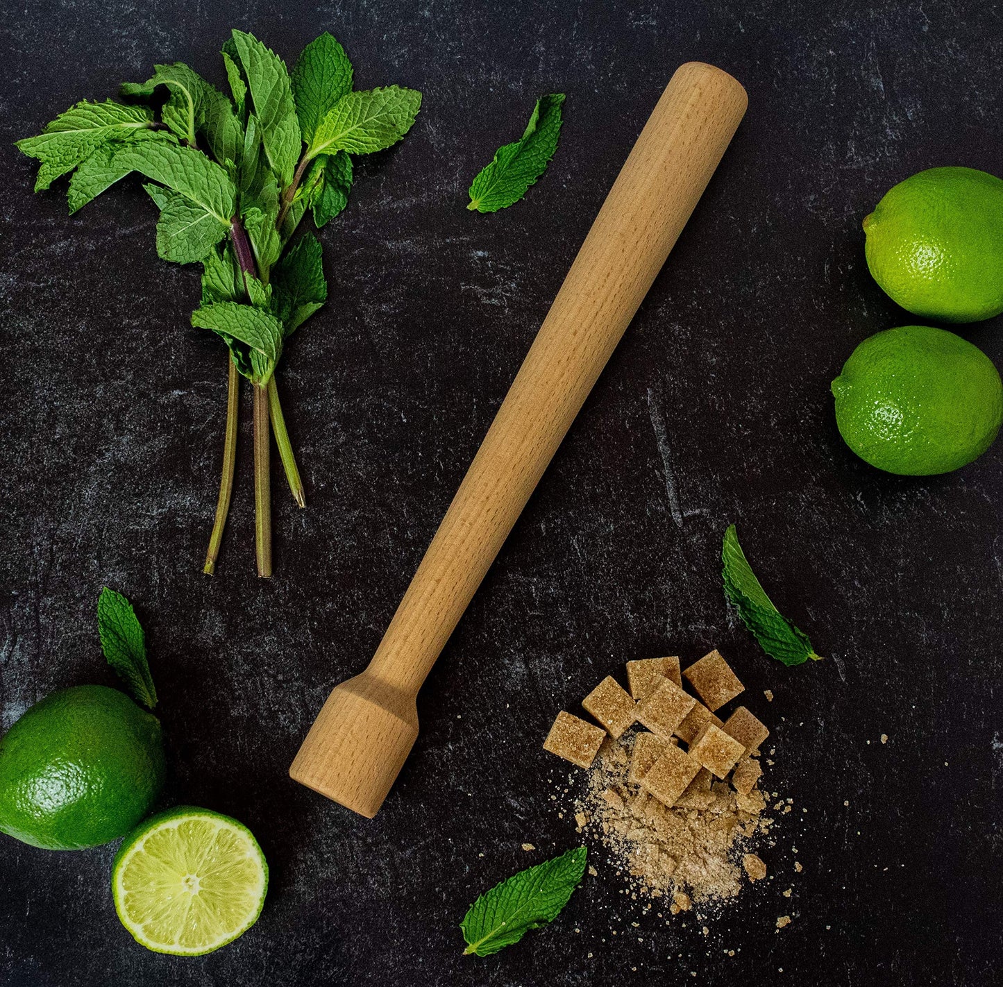 The Art of Craft Wood Cocktail Muddler: 12 inch Hardwood Mojito Drink Muddler Home Bar Tool