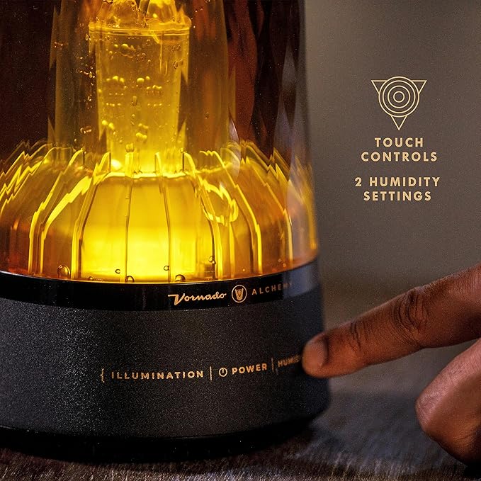 Vornado LUCERNA 1 Alchemy Ultrasonic Humidifier with Ambient Light, 0.5 gallon capacity, 24 Hour Runtime, Modern Luxury Design, Auto Shut-Off