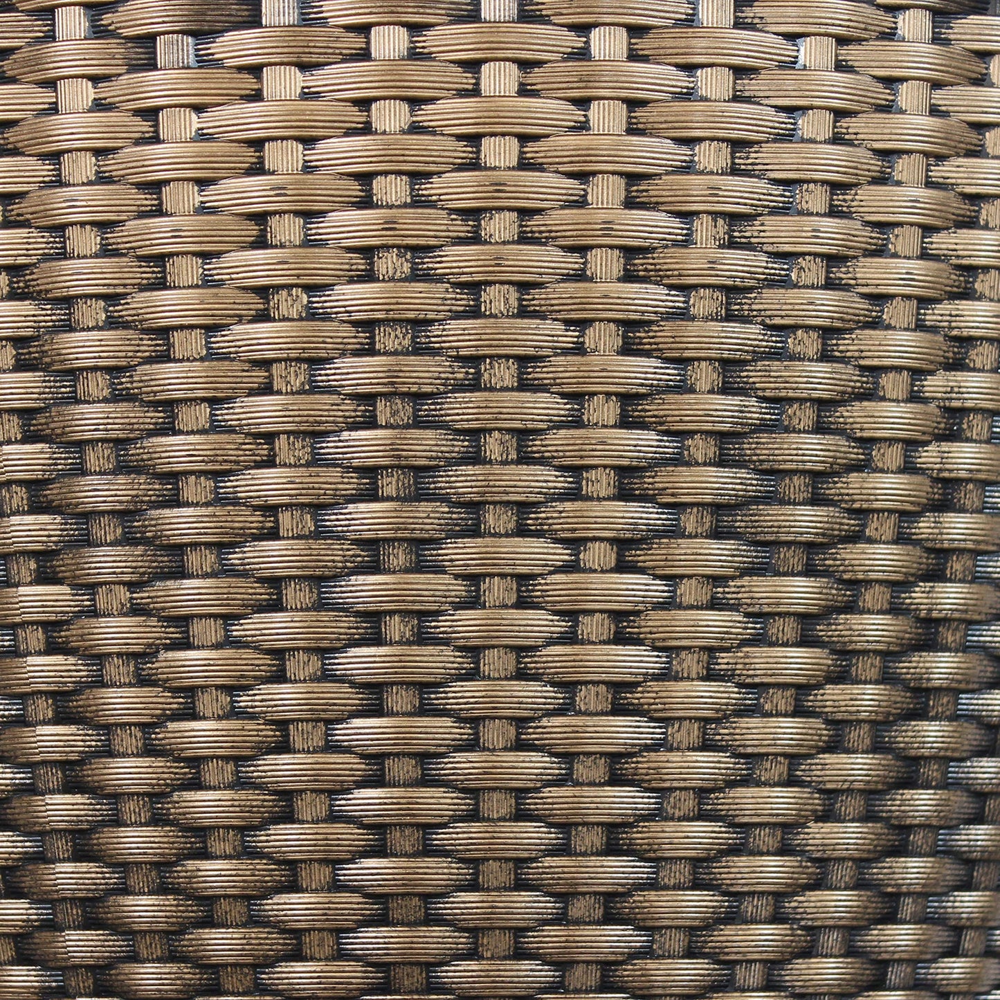 Sunnydaze 3-Piece Outdoor Planter Set - 12", 13", and 15" Resin Faux Basketweave Planters