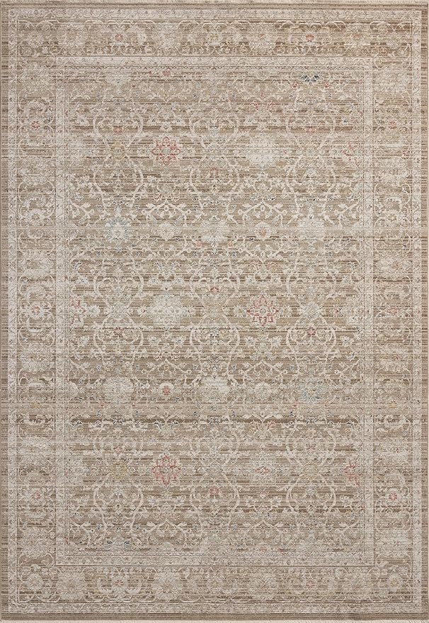 Loloi Chris Loves Julia Ida Collection IDA-03 Bark/Multi 2'-7" x 8'-0", .19" Pile Height, Runner Rug
