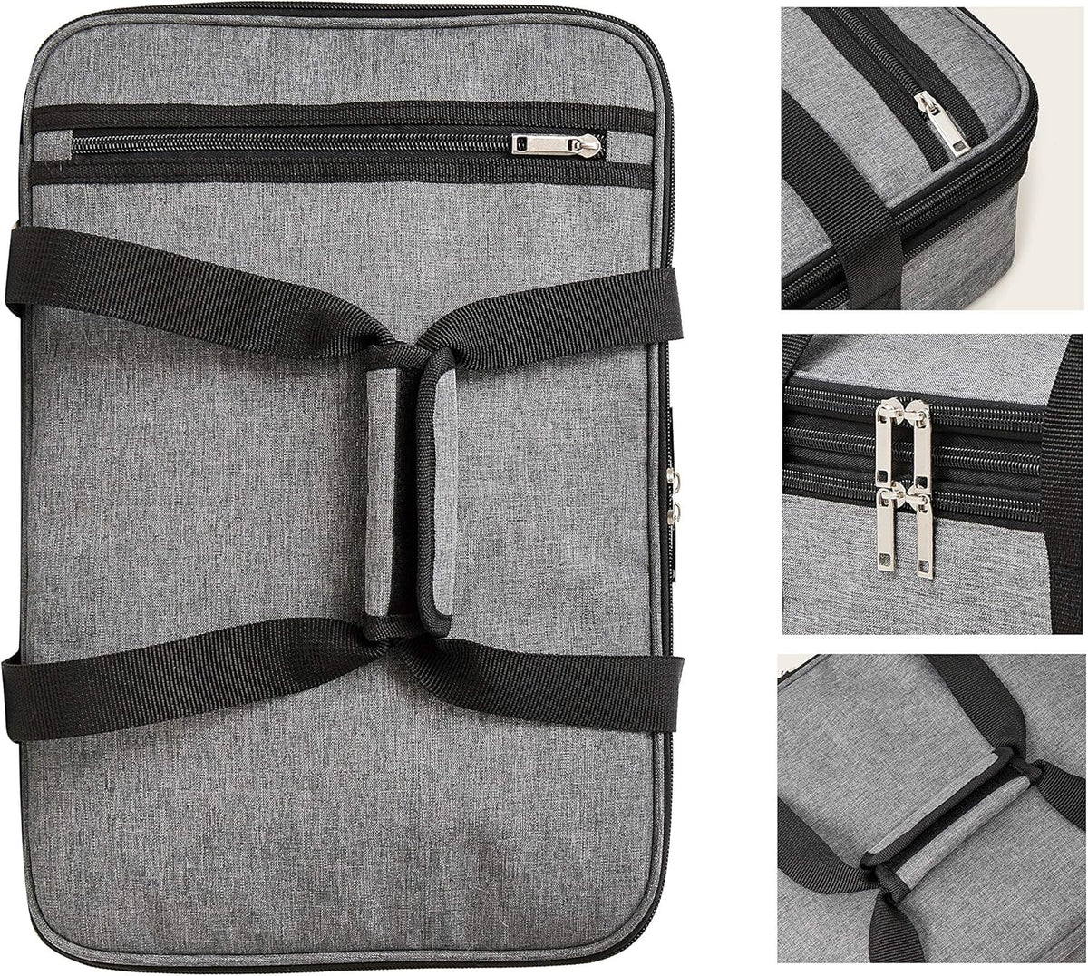 Double Insulated Casserole Carrier Fit 9"x13" Lasagna Lugger Baking Dish Pan for Hot or Cold Food Transport,Portable Thermal Reusable Lunch Warmer Tote Bag for Gathering,Camping,Cookouts,Parties-Gray