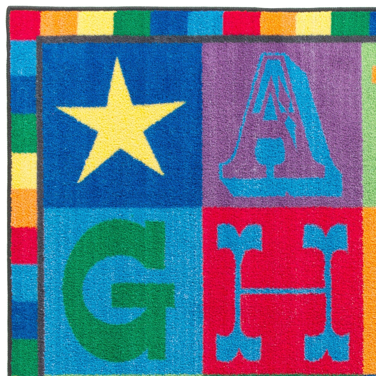 Flagship Carpets Early Blocks Colorful ABC Alphabet Children's Rug for Classroom or at Home Educational Learning Area, Playroom, Kid's Bedroom Mat, 3' x 5', Multi-Color