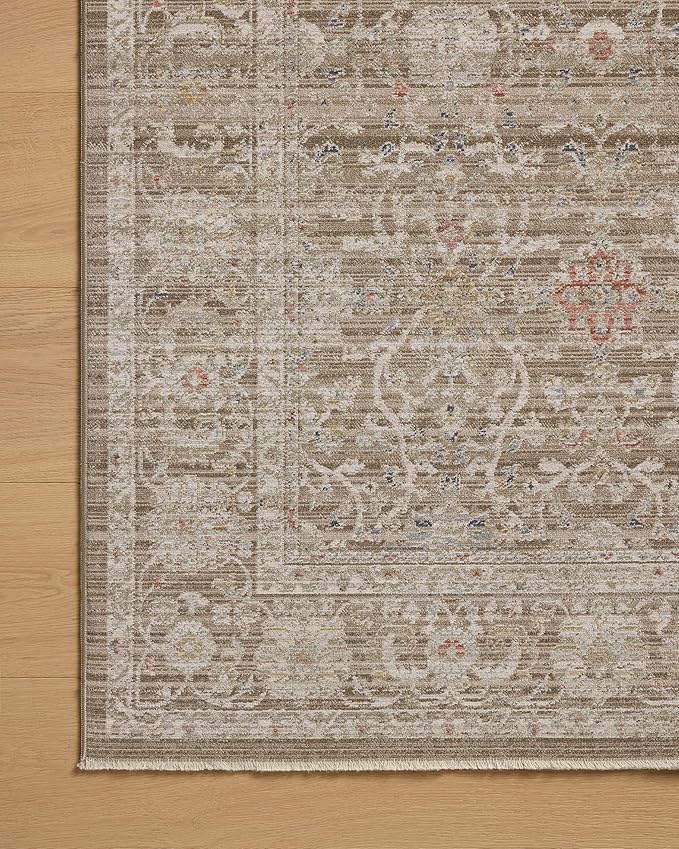 Loloi Chris Loves Julia Ida Collection IDA-03 Bark/Multi 2'-7" x 10'-0", .19" Pile Height, Runner Rug
