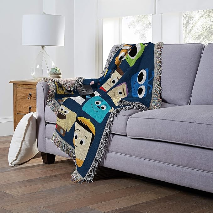 Northwest Disney-Pixar Woven Tapestry Throw Blanket, 48" x 60", Pixarland