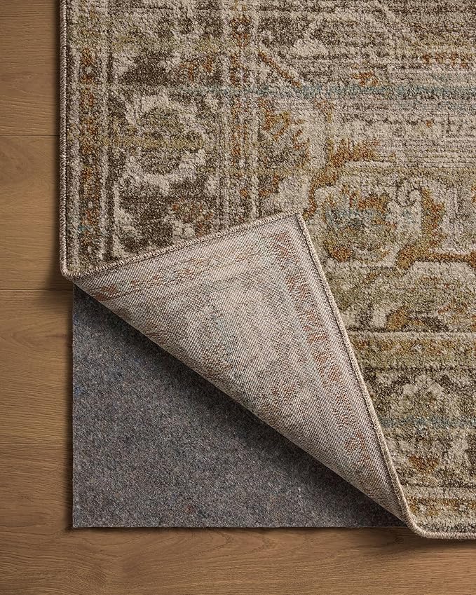 Loloi Magnolia Home by Joanna Gaines Mona Collection MOA-01 BARK/Sunrise 7'-6" x 10' Area Rug