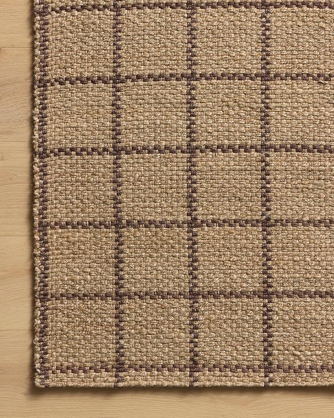 Loloi Chris Loves Julia Fletcher Collection FLE-01 Natural/Brown 2'-6" x 7'-6", .37" Pile Height, Runner Rug