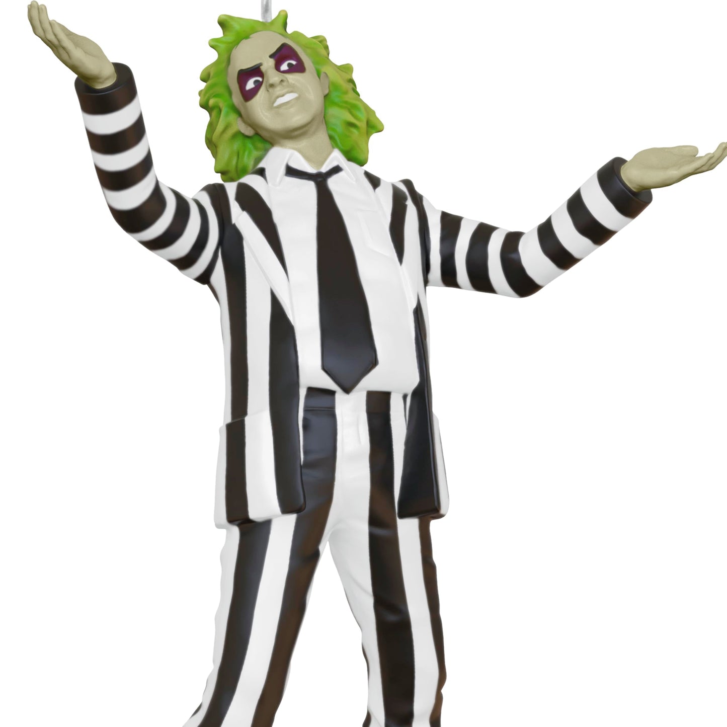 Hallmark Keepsake Beetlejuice Mini Christmas Ornament (Black and White Striped Suit) 1.5" Tiny Ornament for Tabletop Tree