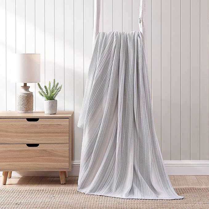 Tommy Bahama - King Blanket, Soft Cotton Bedding, Coastal Inspired Bedding Essentials (Sandy Shore Beige, King)