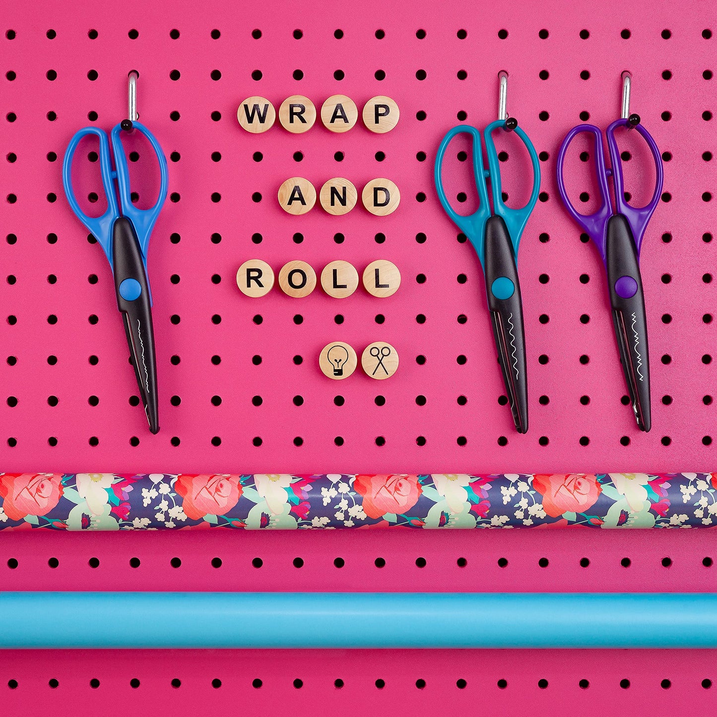 Craft Room Pegboard Letters for Pegboard Craft Peg Board Organizer Accessories | 115 Pegboard Decoration Blocks with Emojis - Round