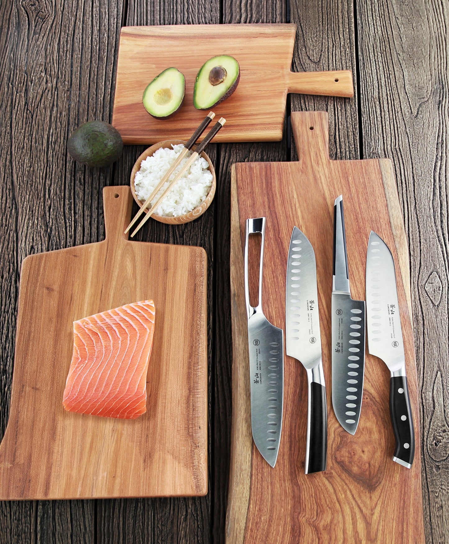 Cangshan N1 Series 61857 German Steel Forged 4-Piece Starter Knife Block Set