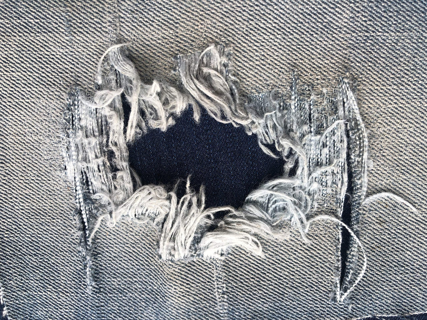 Dark Blue Denim Stretch Jean Patches Super Strong Iron On- by Holey Patches (Assorted Sizes) (2-5" x 5")